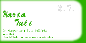 marta tuli business card